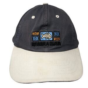 Riviera Maya Mexico Slideback Baseball Cap Blue OS Adjustable Caribbean Side